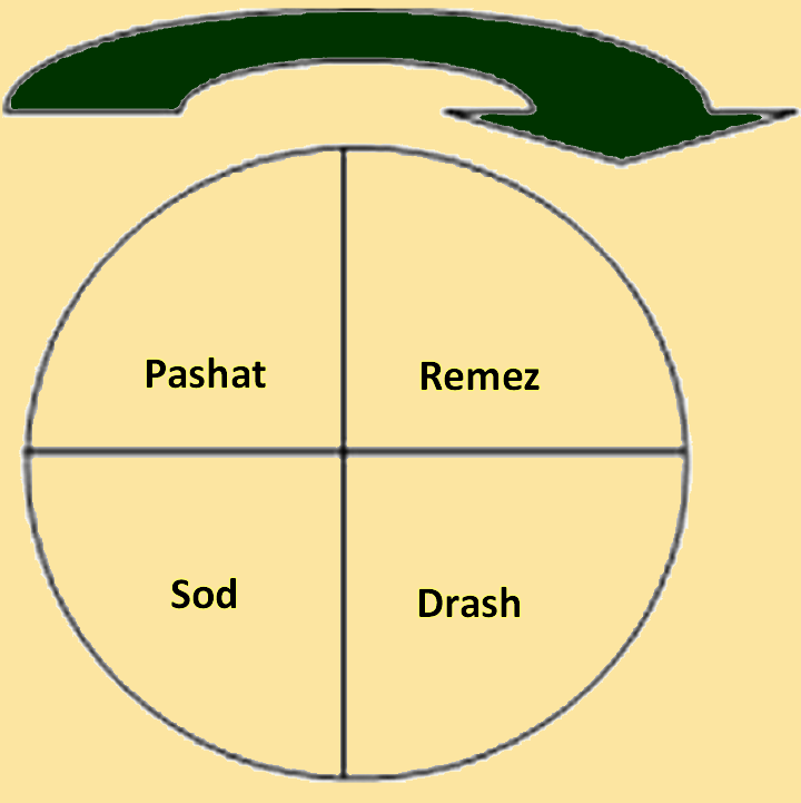 Circular chart showing pardes